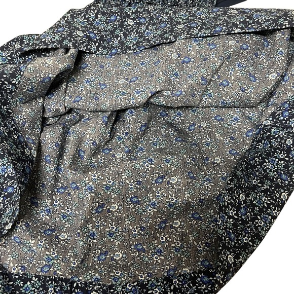 Free People Petunia Smocked Mini Jumper Dress Floral Open Back Blue Summer Sz XS - Picture 15 of 16